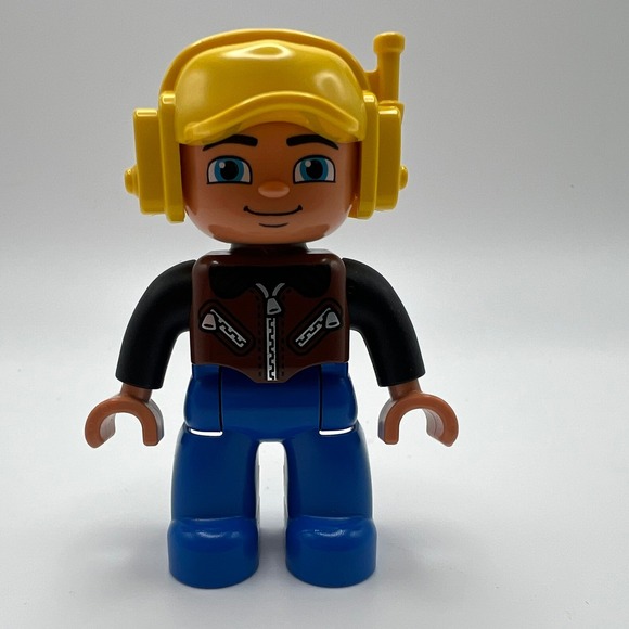 Duplo Pilot Figure Only 10808 Little Plane‎ LEGO 2.5" Replacement Mini Toy - Picture 1 of 5